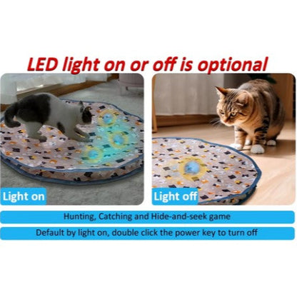 Rechargeable interactive cat toy ball with motion-activated play and smart rolling modes for indoor cats