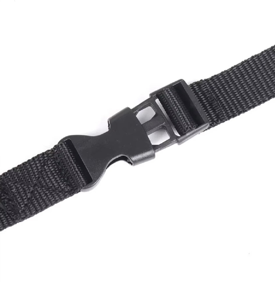 Adjustable nylon dog muzzle for anti-bite and bark control with buckle design, suitable for small to large dogs
