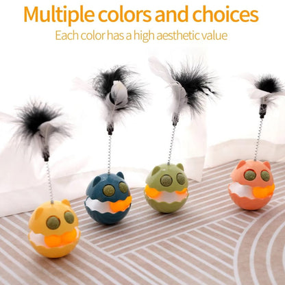 Tumbler Cat Toy with Catnip – Interactive Self-Righting Play Ball for Cats