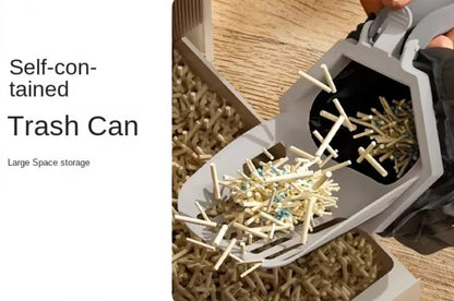 Cat litter scoop with built-in trash can for quick and hygienic waste disposal
