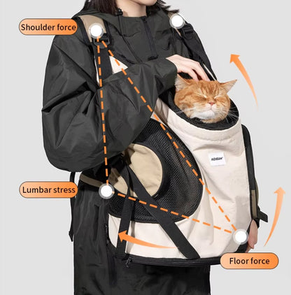 Breathable canvas pet sling carrier bag for small dogs and cats
