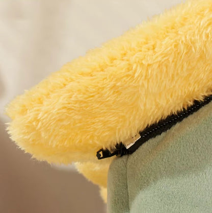 Small dog resting inside a foldable fleece dog kennel bed