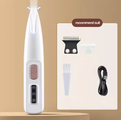 LED dog paw trimmer with digital display and stainless steel blade