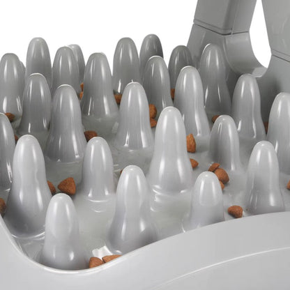 Rotatable slow food feeder and puzzle bowl for cats and dogs