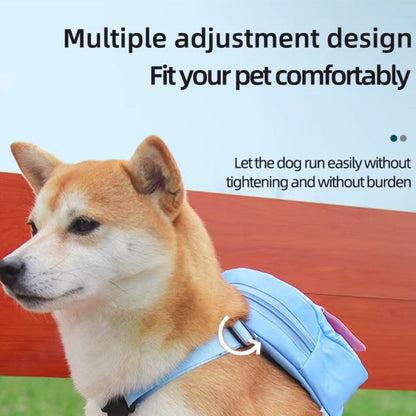 Dog backpack with built-in leash and storage for outdoor travel and hikin
