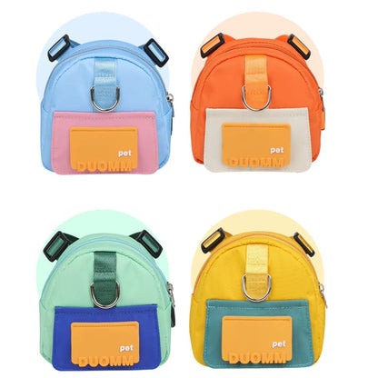 Dog backpack with built-in leash and storage for outdoor travel and hikin