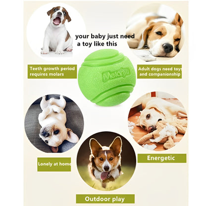 Durable rubber bouncing dog chew ball for fetch and chewing