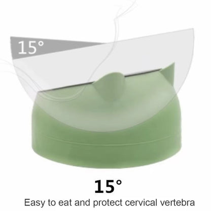 Elevated stainless steel pet bowl for dogs and cats with anti-slip base