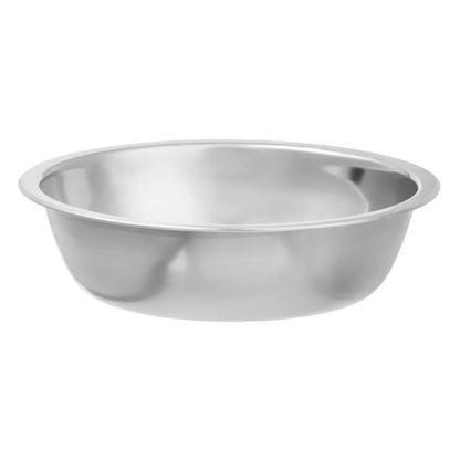 Elevated stainless steel pet bowl for dogs and cats with anti-slip base