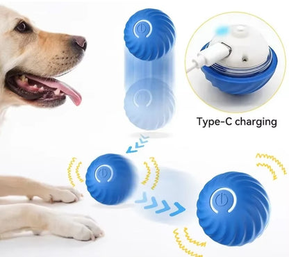 Automatic electric smart pet toy ball for dogs with gravity sensing