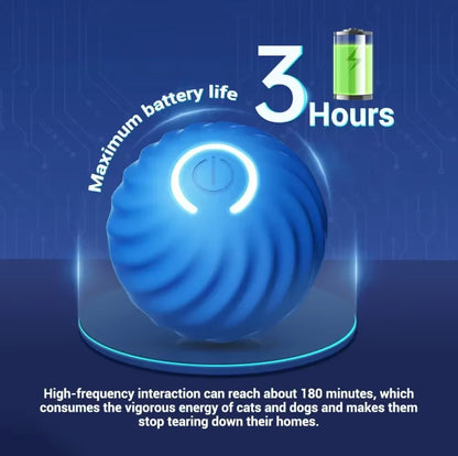 Automatic electric smart pet toy ball for dogs with gravity sensing