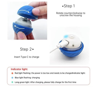 Automatic electric smart pet toy ball for dogs with gravity sensing