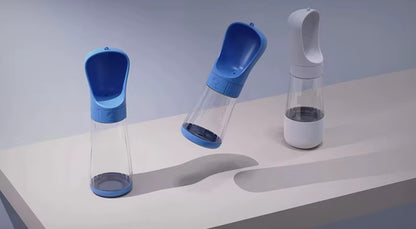 2 in 1 portable dog water bottle and food dispenser for outdoor activities