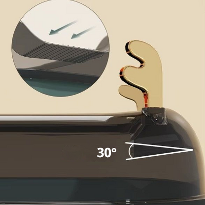 Semi-enclosed cat litter box with antler design, high border anti-splash, and privacy for cats