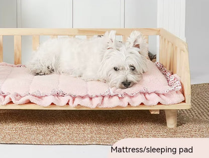 Pet Lace Sleeping Mat soft breathable washable bed for cats and dogs with elegant lace design