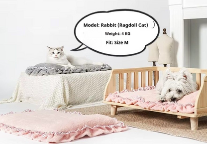 Pet Lace Sleeping Mat soft breathable washable bed for cats and dogs with elegant lace design