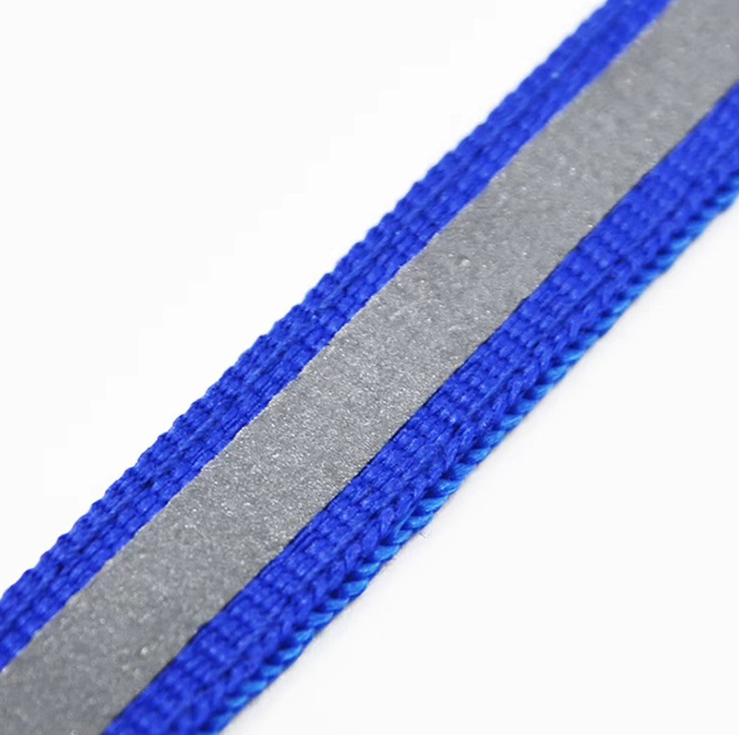 Reflective cat and dog collar with adjustable fit and bell for nighttime safety