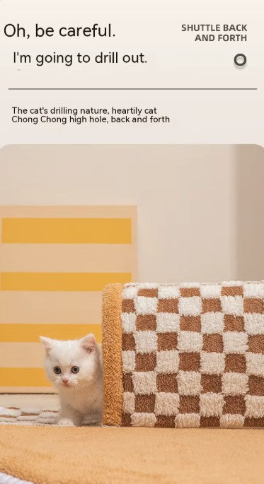 Tunnel cat nest cozy warm bed for winter with removable washable cushion