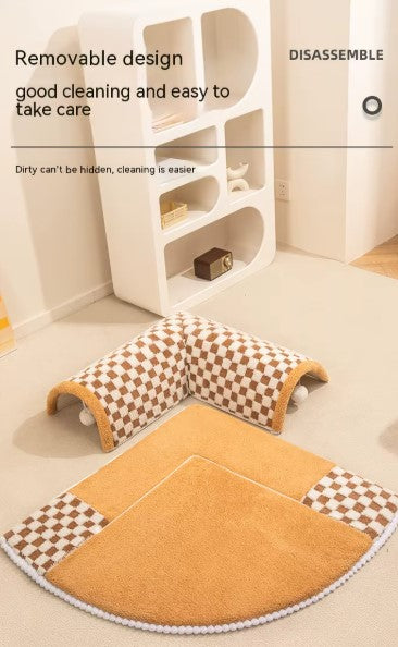 Tunnel cat nest cozy warm bed for winter with removable washable cushion