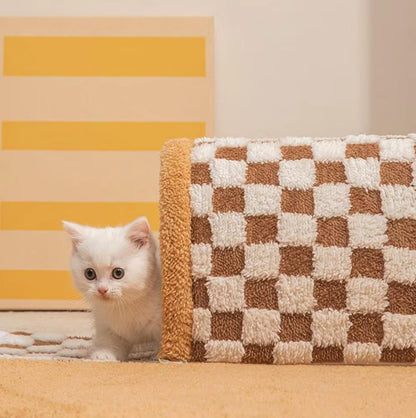 Tunnel cat nest cozy warm bed for winter with removable washable cushion