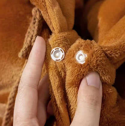 Autumn and Winter Shoulder Bag for Pets cute cartoon bear design with flannel for warmth