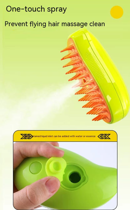 Electric spray massage comb for cats USB rechargeable grooming tool
