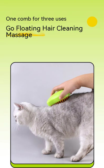 Electric spray massage comb for cats USB rechargeable grooming tool