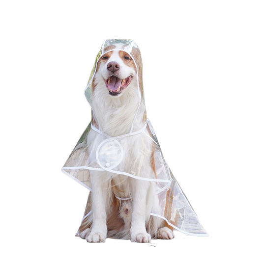 ClearView™ Crystal Guard - Lightweight Transparent Waterproof Dog Raincoat