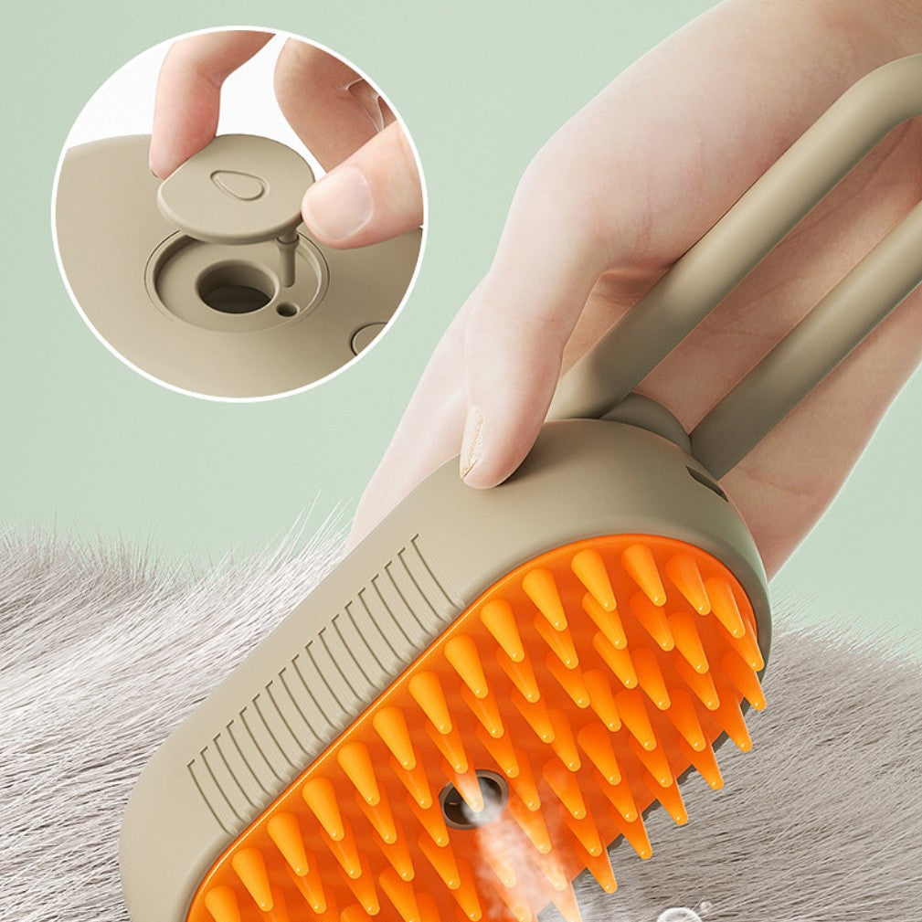 The CloudCoat™ Gentle Pet Steam Brush