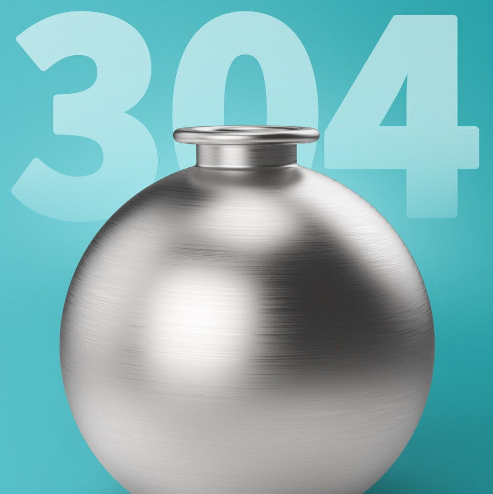 Silver Dog Travel Water Bottle The Nomad™ Kinetic Hydration Orb with a sleek design on a turquoise background.