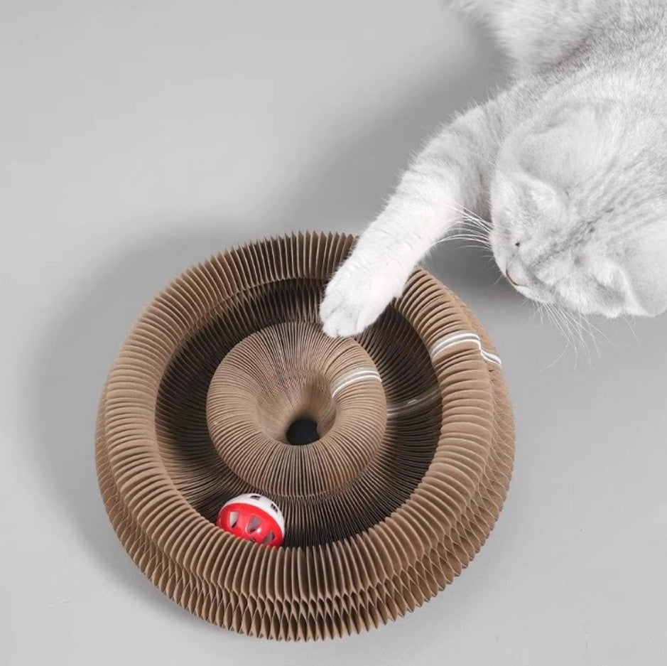 The Magic Organ™ Foldable Cat Scratching Board with Bell Ball