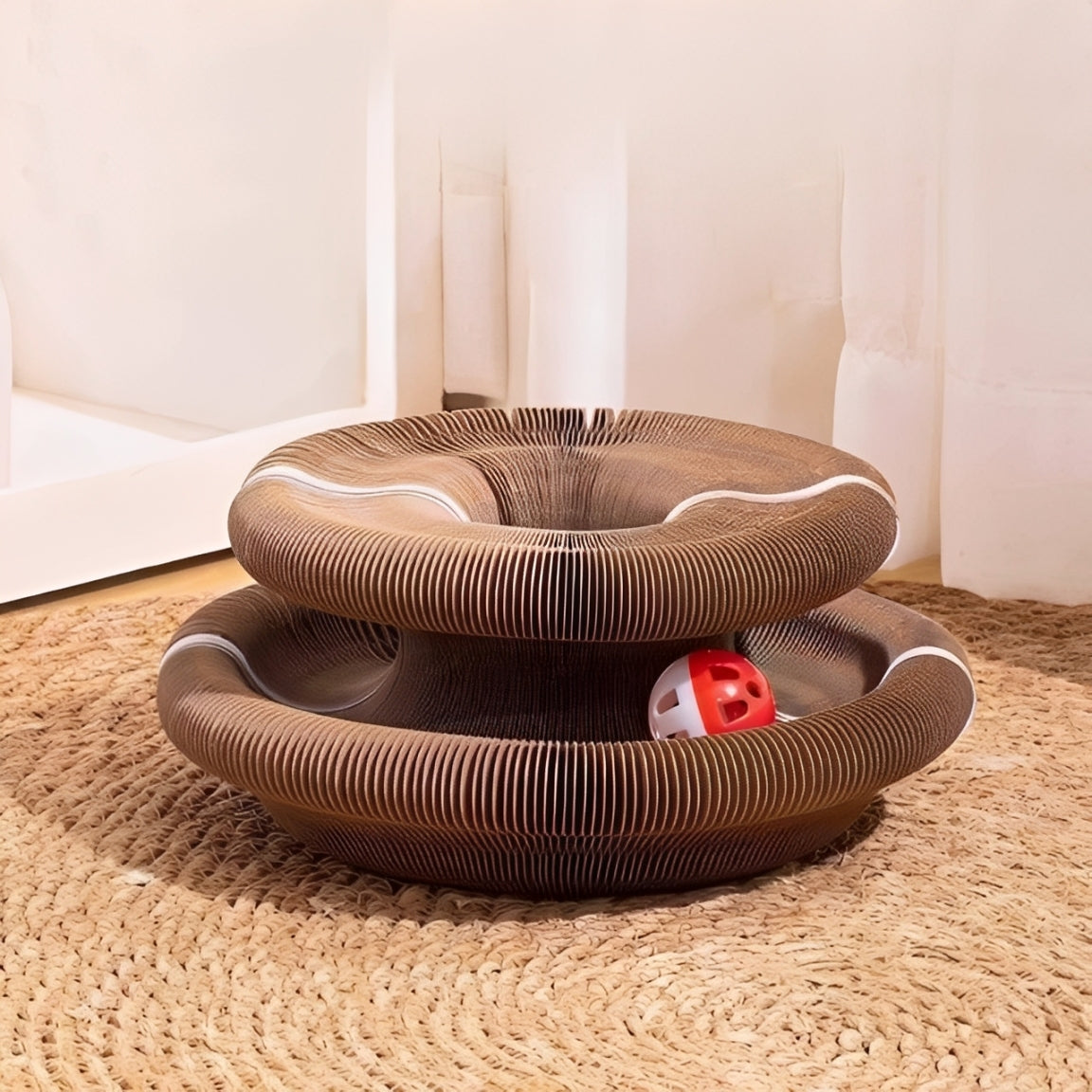 The Magic Organ™ Foldable Cat Scratching Board with Bell Ball