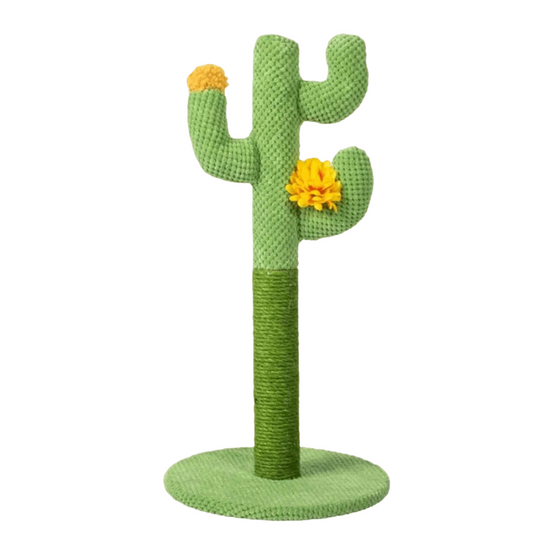 The Pet Paradise Cactus Cat Scratcher Tree - Unique Cactus Shaped Cat Scratcher & Climbing Frame for Cats Durable Sisal and Cotton Rope Design