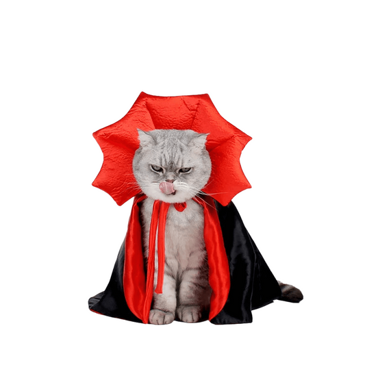 Halloween pet vampire cloak costume for cats and small dogs