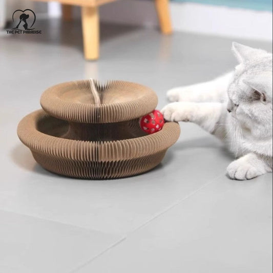 The Magic Organ™ Foldable Cat Scratching Board with Bell Ball
