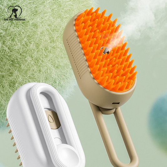 The CloudCoat™ Gentle Pet Steam Brush