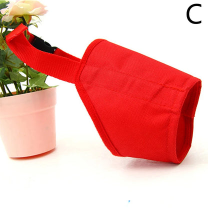 Adjustable nylon dog muzzle for anti-bite and bark control with buckle design, suitable for small to large dogs