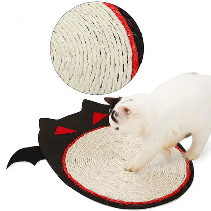 Halloween bat-shaped sisal cat scratch board for scratching and protecting furniture
