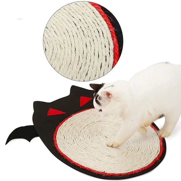 Rascador de murciélago para gatos de Halloween: tablero protector de muebles
