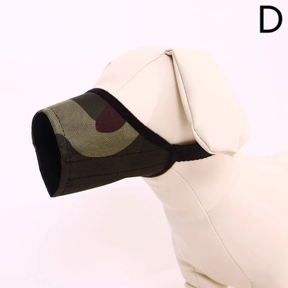 Adjustable nylon dog muzzle for anti-bite and bark control with buckle design, suitable for small to large dogs
