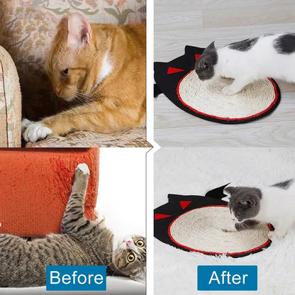 Halloween bat-shaped sisal cat scratch board for scratching and protecting furniture