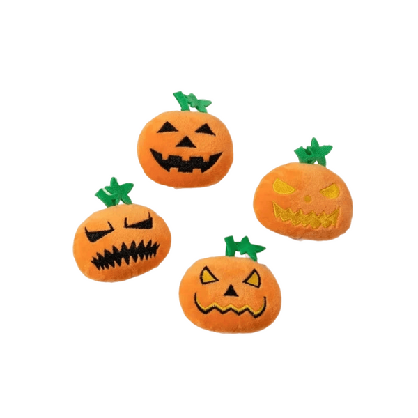 Juguete para perros con cara de fantasma y calabaza: juguete masticable de Halloween para perros