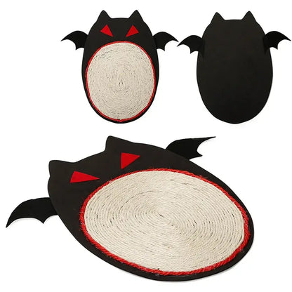 Halloween bat-shaped sisal cat scratch board for scratching and protecting furniture