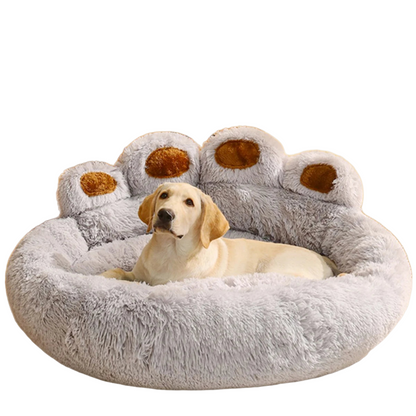 Plush pet dog sofa bed for cats and dogs in various sizes, with soft surface and cozy design