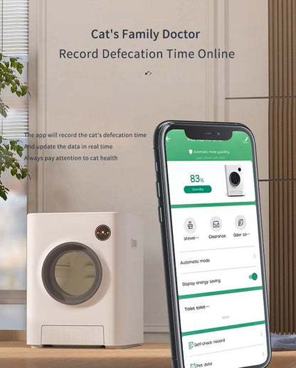 Smart automatic cat litter box with APP control and deodorizing system