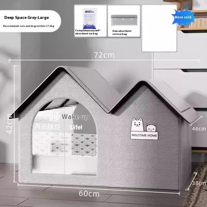 Cat Air Conditioning House breathable insulated all-season igloo for cats and small dogs
