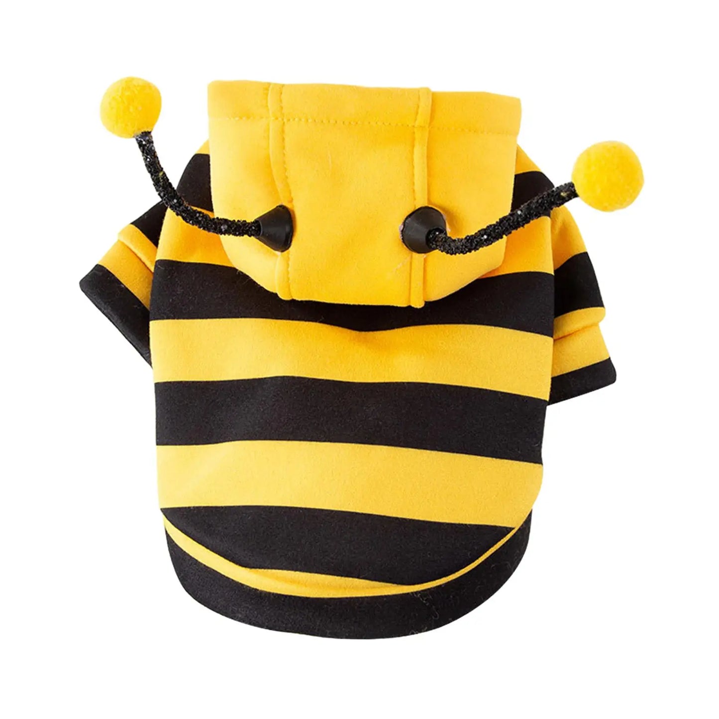 Dog Bee Costume - Soft hoodie for pets, perfect for Halloween and Christmas celebrations.