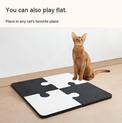 Vertical wall-mounted cat scratching board with large durable surface