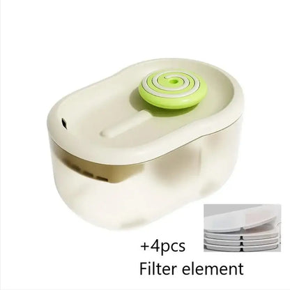 Smart electric cat water dispenser with quiet filtration and high-capacity tank for clean and fresh hydration.