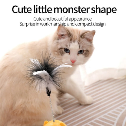 Interactive tumbler cat toy with built-in catnip, wobbling play ball for indoor cats